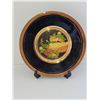 Image 1 : CHOKIN CLOISSONE 24K GOLD EDGE PEACOCK PLATE 6"