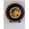Image 2 : CHOKIN CLOISSONE 24K GOLD EDGE PEACOCK PLATE 6"