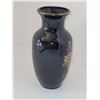 Image 4 : BLACK AND GOLD CHINESE PEACOCK VASE 2.75" X 6"