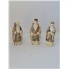 Image 1 : CHINESE 3 WISE MEN STATUES IVORY OR RESIN? 1.5" X 3.75"-4"