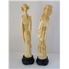 Image 3 : VERY OLD JAPANESE MATRIARCH COUPLE STATUE 2.25"X 12.25"