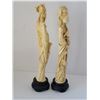 Image 4 : VERY OLD JAPANESE MATRIARCH COUPLE STATUE 2.25"X 12.25"