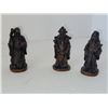 Image 1 : UNKNOWN MATERIAL CHINESE 3 WISE MEN STATUES 1" X 2.75"