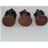 Image 5 : UNKNOWN MATERIAL CHINESE 3 WISE MEN STATUES 1" X 2.75"