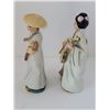 Image 2 : PAIR OF ASIAN WOMEN MUSICIANS ESP HAND PAINTED 2.5" X 6.5"