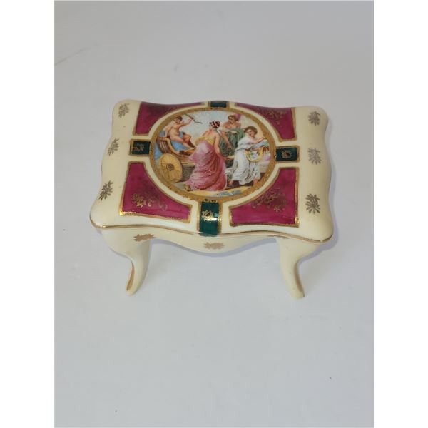 ANTIQUE ITALIAN JEWELLERY HOLDER 4" X 2.25"