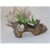 Image 4 : CAPODIMONTE SINGLE ROSE ON A BRANCH 7" X 5"