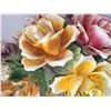 Image 10 : MASSIVE CAPODIMONTE ROSE BOUQUET TABLE CENTERPIECE 15.5" X 11" X 10"