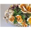 Image 11 : MASSIVE CAPODIMONTE ROSE BOUQUET TABLE CENTERPIECE 15.5" X 11" X 10"