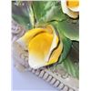 Image 13 : MASSIVE CAPODIMONTE ROSE BOUQUET TABLE CENTERPIECE 15.5" X 11" X 10"