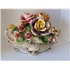 Image 1 : MASSIVE CAPODIMONTE ROSE BOUQUET TABLE CENTERPIECE 15.5" X 11" X 10"