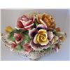Image 2 : MASSIVE CAPODIMONTE ROSE BOUQUET TABLE CENTERPIECE 15.5" X 11" X 10"