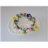 Image 1 : STAFFORDSHIRE ENGLISH BONECHINA BASKET WEAVE DECOR 5" X 1.5"