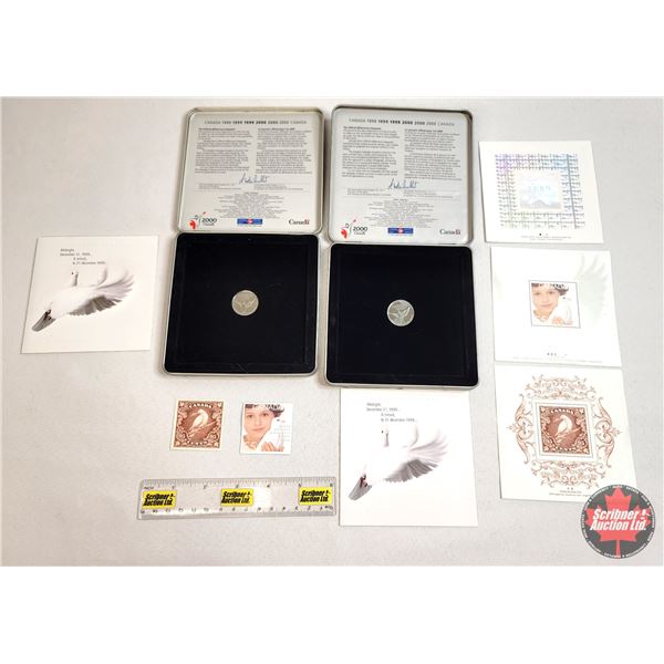 The Official Millennium Keepsake by Canada Post (Coin & Stamps) 2 Tins (Note Stamps are removed fro The Official Millennium Keepsake by Canada Post (Coin & Stamps) 2 Tins (Note Stamps are removed fro