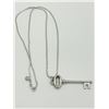 Image 2 : TIFFANY 925 STERLING KEY PENDANT ON STERLING CHAIN