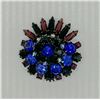 Image 1 : BEAUTIFUL MULTI-COLOURED CRYSTAL JAPANNED BROOCH