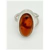 Image 1 : VINTAGE HALLMARKEDSIGNED 925 LARGE OVAL AMBER RING