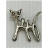 Image 1 : ADORABLE STERLING SILVER CAT BROOCH