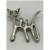 Image 2 : ADORABLE STERLING SILVER CAT BROOCH