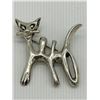 Image 3 : ADORABLE STERLING SILVER CAT BROOCH