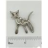 Image 5 : ADORABLE STERLING SILVER CAT BROOCH