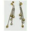 Image 1 : 925 STERLING WITH GOLD ACCENT DANGLE EARRINGS