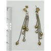 Image 2 : 925 STERLING WITH GOLD ACCENT DANGLE EARRINGS