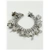Image 1 : STERLING SILVER CHARM BRACELET WITH