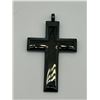 Image 1 : LARGE BLACK ONYX CROSS PENDANT