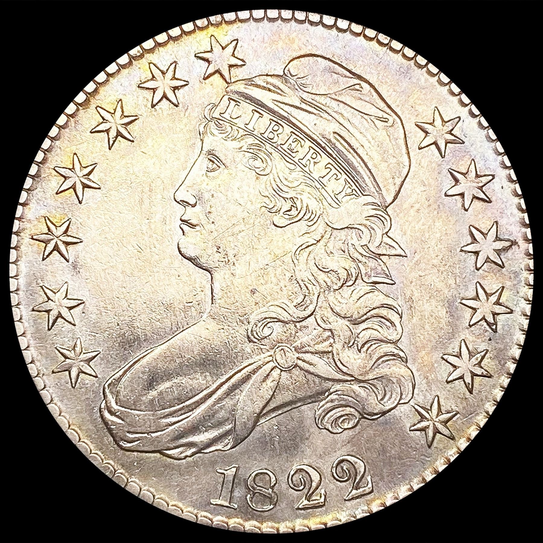 1822 Capped Bust Half Dollar NEARLY UNCIRCULATED