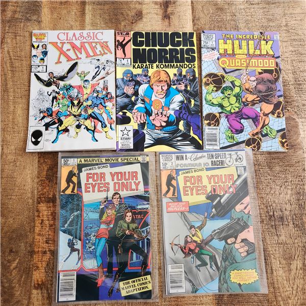 Marvel #1x + more x 5 - James Bond & more