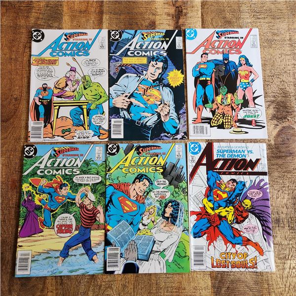 Action Comics 563-567 587 Canada Price Variants