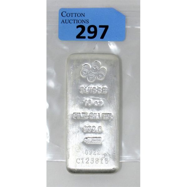 10 Oz .999 Silver PAMP Suisse Serial Numbered Bar