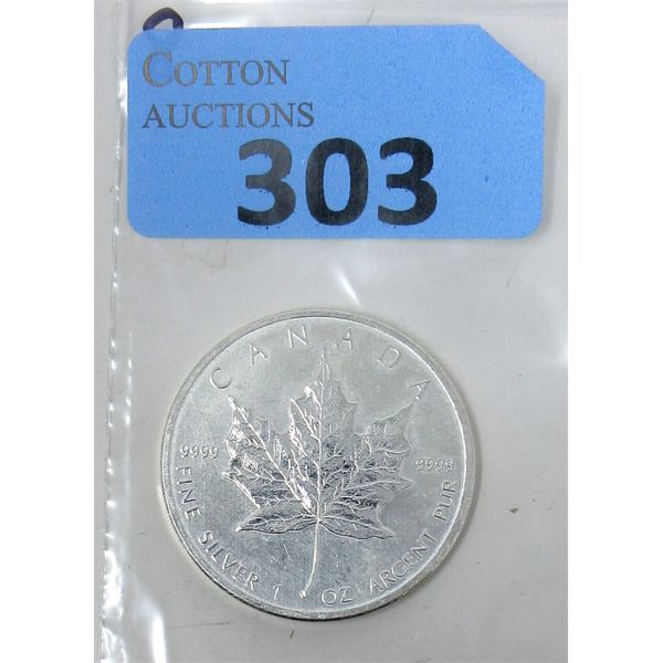 1 Oz .9999 Silver 2011 Canada Maple Leaf Coin 