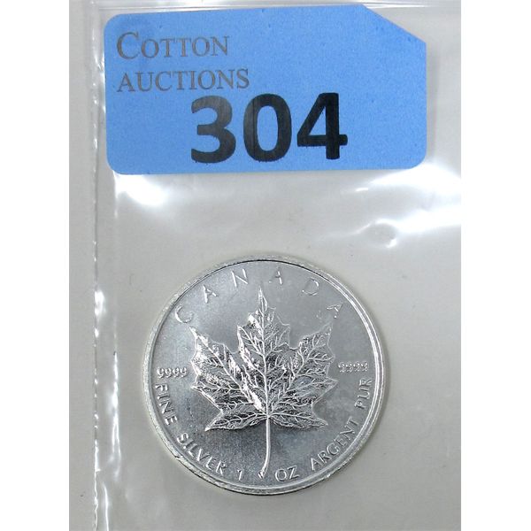 1 Oz .9999 Silver 2009 Canada Maple Leaf Coin 