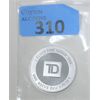 Image 1 : 1 Oz .999 Silver TD Bank Investor Round
