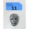 Image 1 : 2 Oz .999 Silver Colorized 2D Sugar Skull Bar 