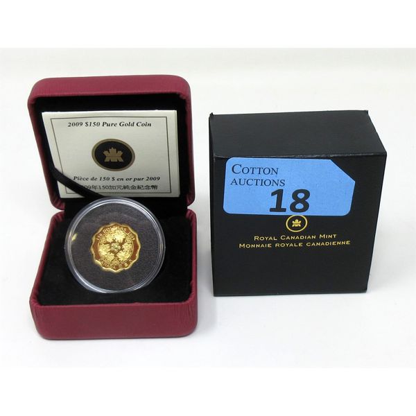 10.4 Gram .9999 Fine Gold 2009 Blessings of Wealth $150 Coin 