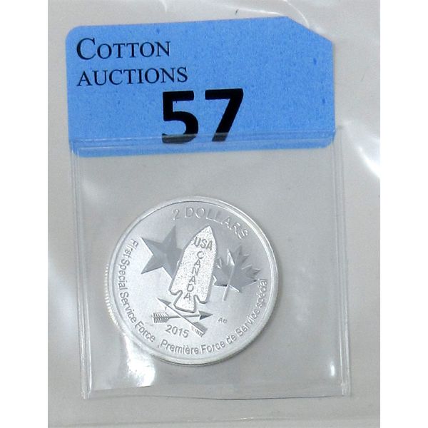 1/2 Oz .9999 Silver 2015 Devil's Brigade Coin 