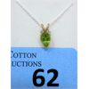 Image 1 : 14 KT Yellow Gold Peridot and Topaz Pendant