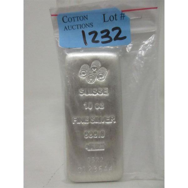 10 Oz .999 Silver PAMP Suisse Serial Numbered Bar