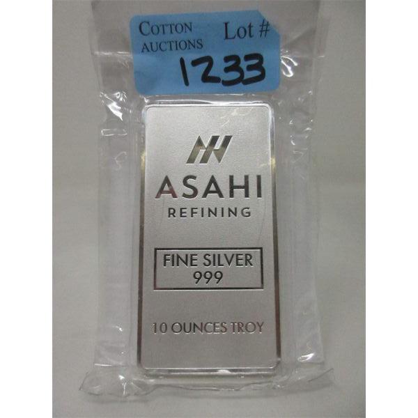 10 Oz .999 Silver Asahi Refining Bar