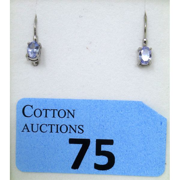 New 1 CT Tanzanite Sterling Silver Earrings 