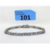 Image 1 : 6.02 CTW Amethyst & Diamond Tennis Bracelet 
