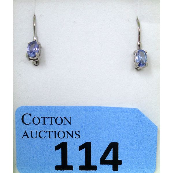 New Tanzanite Sterling Silver Earrings 