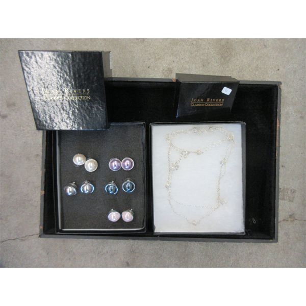 Joan Rivers 44  Necklace and 5 Pairs of Earrings