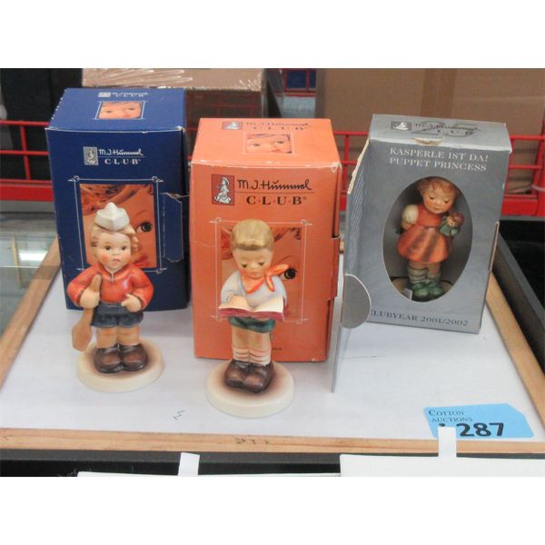 3 M.J. Hummel Club Figurines with Original Boxes