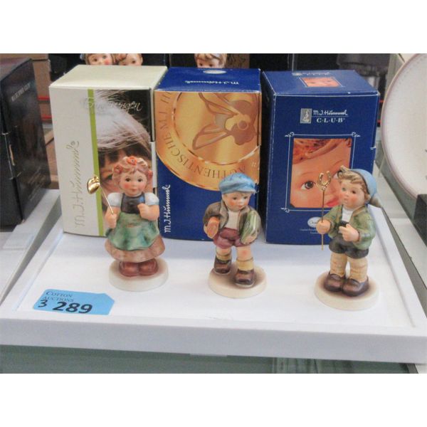 3 Goebel Hummel 3.25" Figurines with Original Boxes