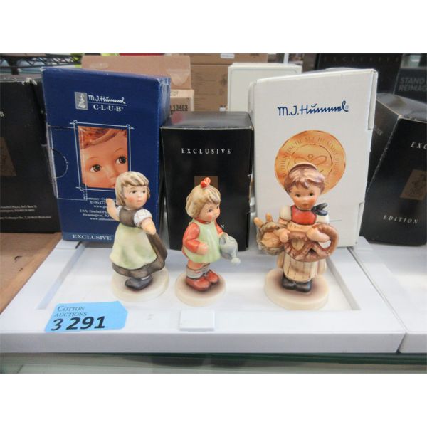 3 M.J. Hummel Club Figurines with Original Boxes