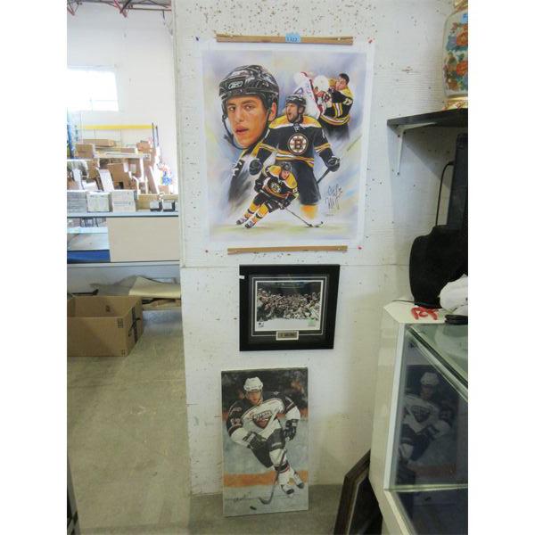 2 Boston Bruins & 1 Giants Memorabilia 